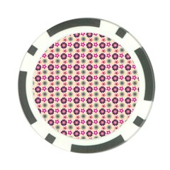 Cute Floral Pattern Poker Chip Card Guards (10 Pack)  by GardenOfOphir