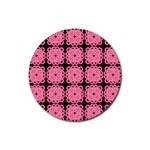 Cute Pretty Elegant Pattern Rubber Coaster (Round)  Front