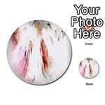 Abstract Angel in White Multi-purpose Cards (Round)  Back 14