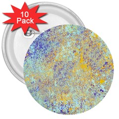 Abstract Earth Tones With Blue  3  Buttons (10 Pack) 