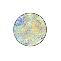 Abstract Earth Tones With Blue  Hat Clip Ball Marker