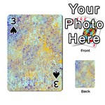 Abstract Earth Tones With Blue  Playing Cards 54 Designs  Front - Spade3