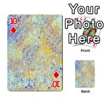 Abstract Earth Tones With Blue  Playing Cards 54 Designs  Front - Diamond10