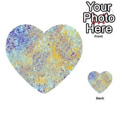 Abstract Earth Tones With Blue  Multi-purpose Cards (heart) 