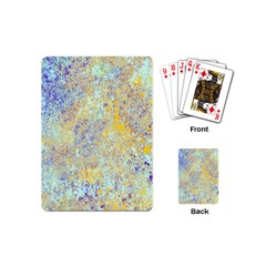 Abstract Earth Tones With Blue  Playing Cards (mini) 