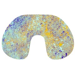 Abstract Earth Tones With Blue  Travel Neck Pillows