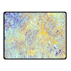 Abstract Earth Tones With Blue  Double Sided Fleece Blanket (small) 