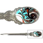 Abstract in Aqua, Orange, and Black Letter Openers Front