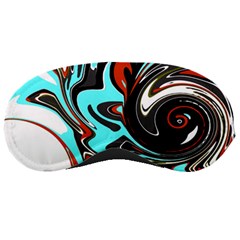 Abstract In Aqua, Orange, And Black Sleeping Masks by digitaldivadesigns