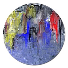Hazy City Abstract Design Magnet 5  (round) by digitaldivadesigns