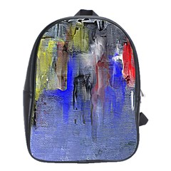 Hazy City Abstract Design School Bags(large)  by digitaldivadesigns