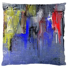 Hazy City Abstract Design Large Cushion Cases (one Side)  by digitaldivadesigns