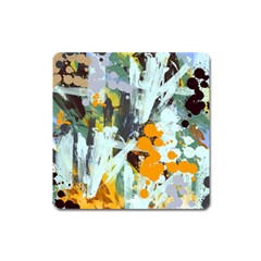 Abstract Country Garden Square Magnet by digitaldivadesigns