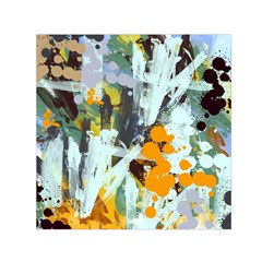 Abstract Country Garden Small Satin Scarf (square)  by digitaldivadesigns