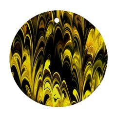 Fractal Marbled 15 Round Ornament (two Sides)  by ImpressiveMoments