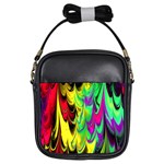 Fractal Marbled 14 Girls Sling Bags Front