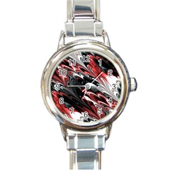 Fractal Marbled 8 Round Italian Charm Watches by ImpressiveMoments