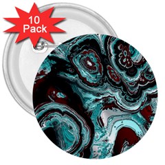 Fractal Marbled 05 3  Buttons (10 pack) 