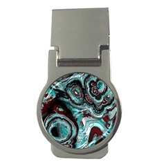 Fractal Marbled 05 Money Clips (Round) 