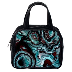 Fractal Marbled 05 Classic Handbags (One Side)