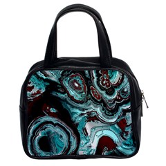 Fractal Marbled 05 Classic Handbags (2 Sides)