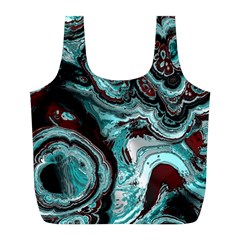 Fractal Marbled 05 Full Print Recycle Bags (L) 