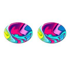 Fluid Art 22 Cufflinks (oval) by ImpressiveMoments