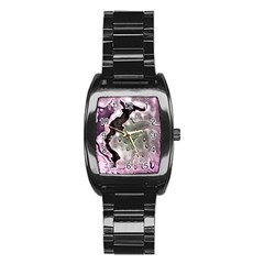 Wet Metal Pink Stainless Steel Barrel Watch by ImpressiveMoments
