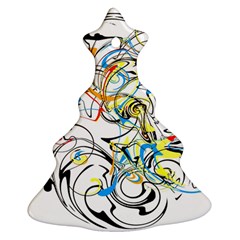 Abstract Fun Design Christmas Tree Ornament (2 Sides) by digitaldivadesigns