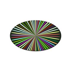 Colorful Rays Sticker (oval) by LalyLauraFLM