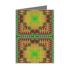 Tribal Shapes Pattern Mini Greeting Card by LalyLauraFLM