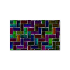 Colorful Rectangles Pattern Sticker (rectangular) by LalyLauraFLM