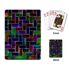 Colorful Rectangles Pattern Playing Cards Single Design by LalyLauraFLM