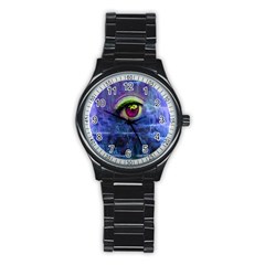 Waterfall Tears Stainless Steel Round Watches