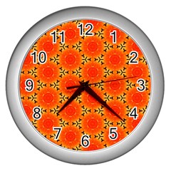 Cute Pretty Elegant Pattern Wall Clocks (Silver) 