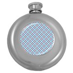 Cute Pretty Elegant Pattern Round Hip Flask (5 oz) Front