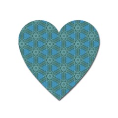 Cute Pretty Elegant Pattern Heart Magnet by GardenOfOphir