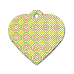 Cute Pretty Elegant Pattern Dog Tag Heart (One Side)