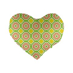 Cute Pretty Elegant Pattern Standard 16  Premium Heart Shape Cushions