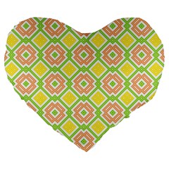 Cute Pretty Elegant Pattern Large 19  Premium Heart Shape Cushions