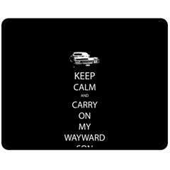 Keep Calm And Carry On My Wayward Son Fleece Blanket (medium)  by TheFandomWard