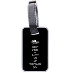 Keep Calm and Carry On My Wayward Son Luggage Tags (Two Sides) Back