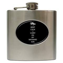 Keep Calm And Carry On My Wayward Son Hip Flask by TheFandomWard