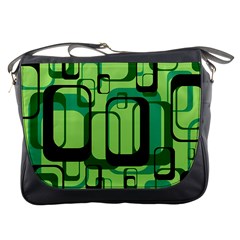 Retro Pattern 1971 Green Messenger Bags