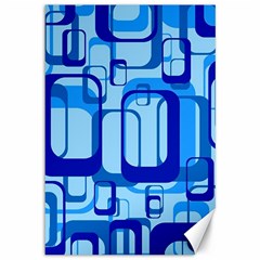 Retro Pattern 1971 Blue Canvas 12  x 18  