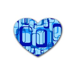 Retro Pattern 1971 Blue Heart Coaster (4 pack) 