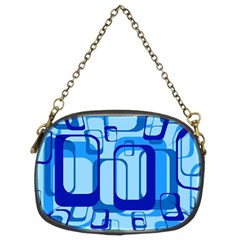 Retro Pattern 1971 Blue Chain Purses (Two Sides) 