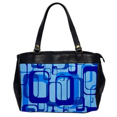 Retro Pattern 1971 Blue Office Handbags