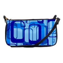 Retro Pattern 1971 Blue Shoulder Clutch Bags