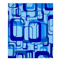 Retro Pattern 1971 Blue Shower Curtain 60  x 72  (Medium) 